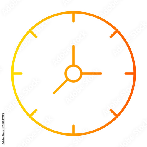 wall clock gradient icon