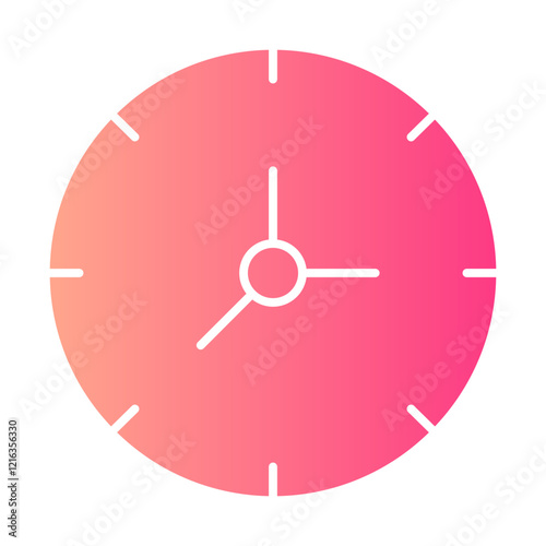 wall clock gradient icon
