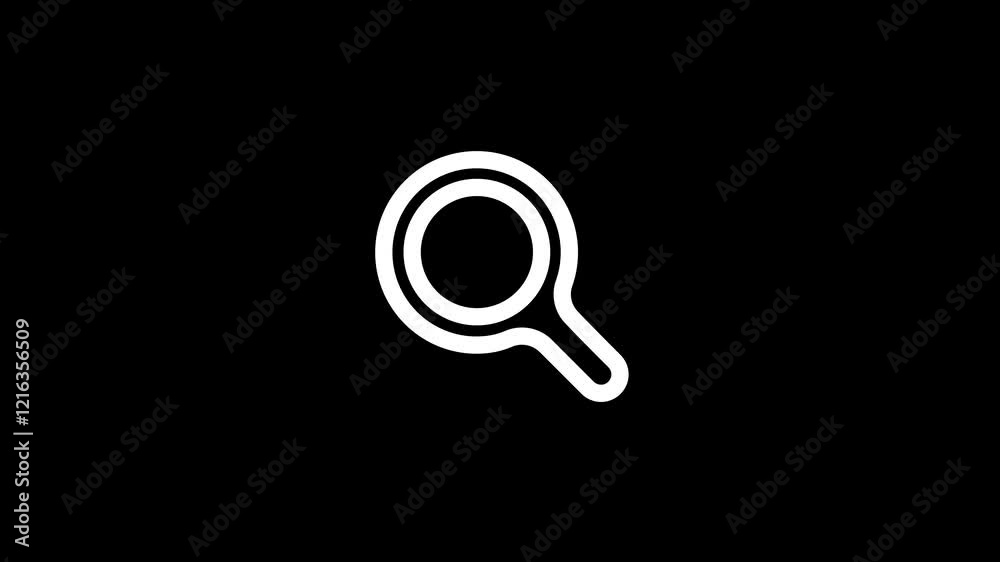 Magify Glass Icon Animation - Use Screen Mode For Transparant Background