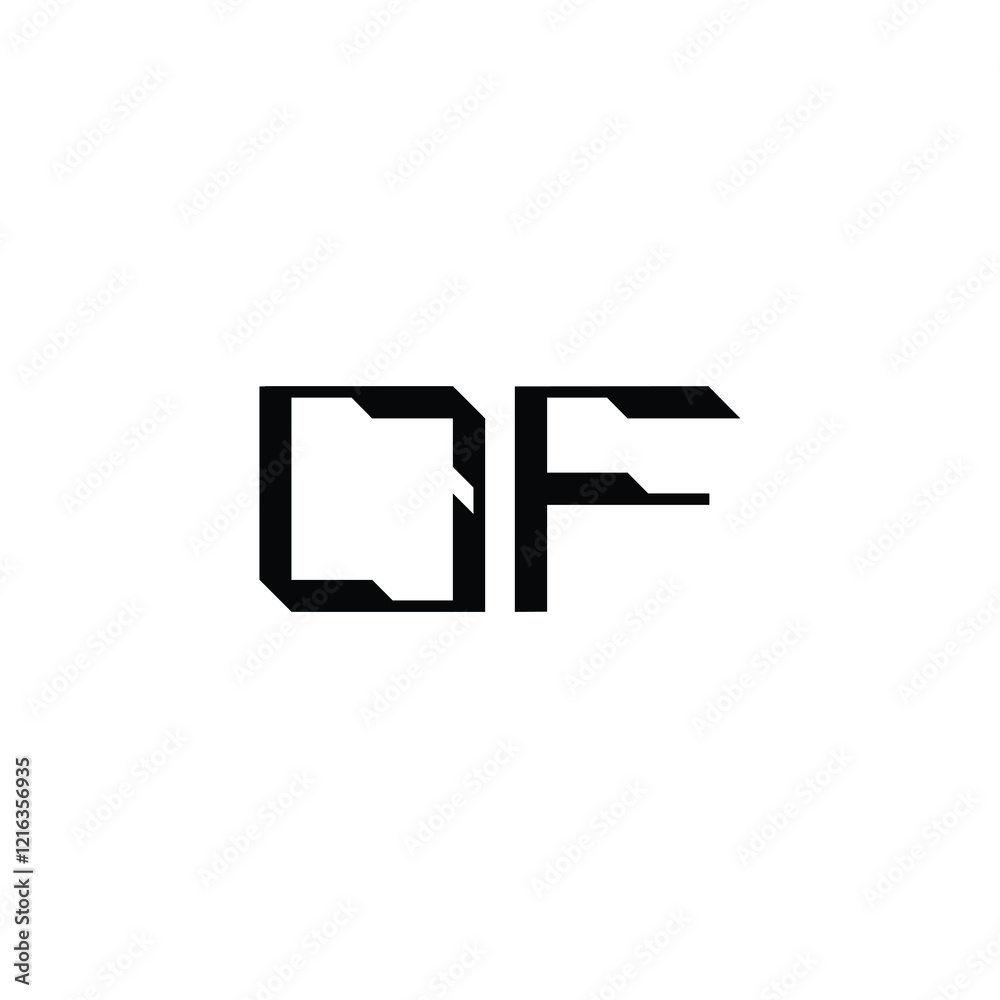 OF monogram logo design letter text name symbol monochrome logotype alphabet character simple logo OF monogram logo design letter text name symbol monochrome logotype alphabet character simple logo