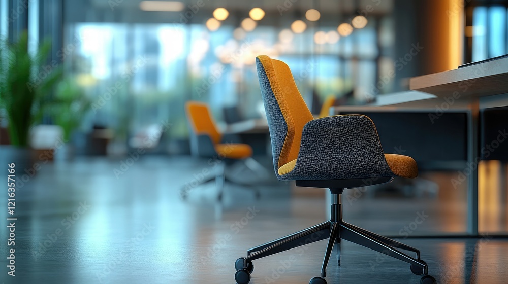 Modern Office Chair in a Sleek Workspace Modern Office Chair in a Sleek Workspace