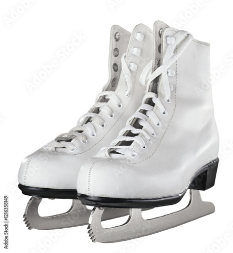 Women's white ice skates