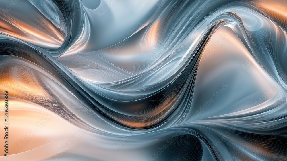Fototapeta premium Abstract Swirling Forms: A Symphony of Hues and Curves