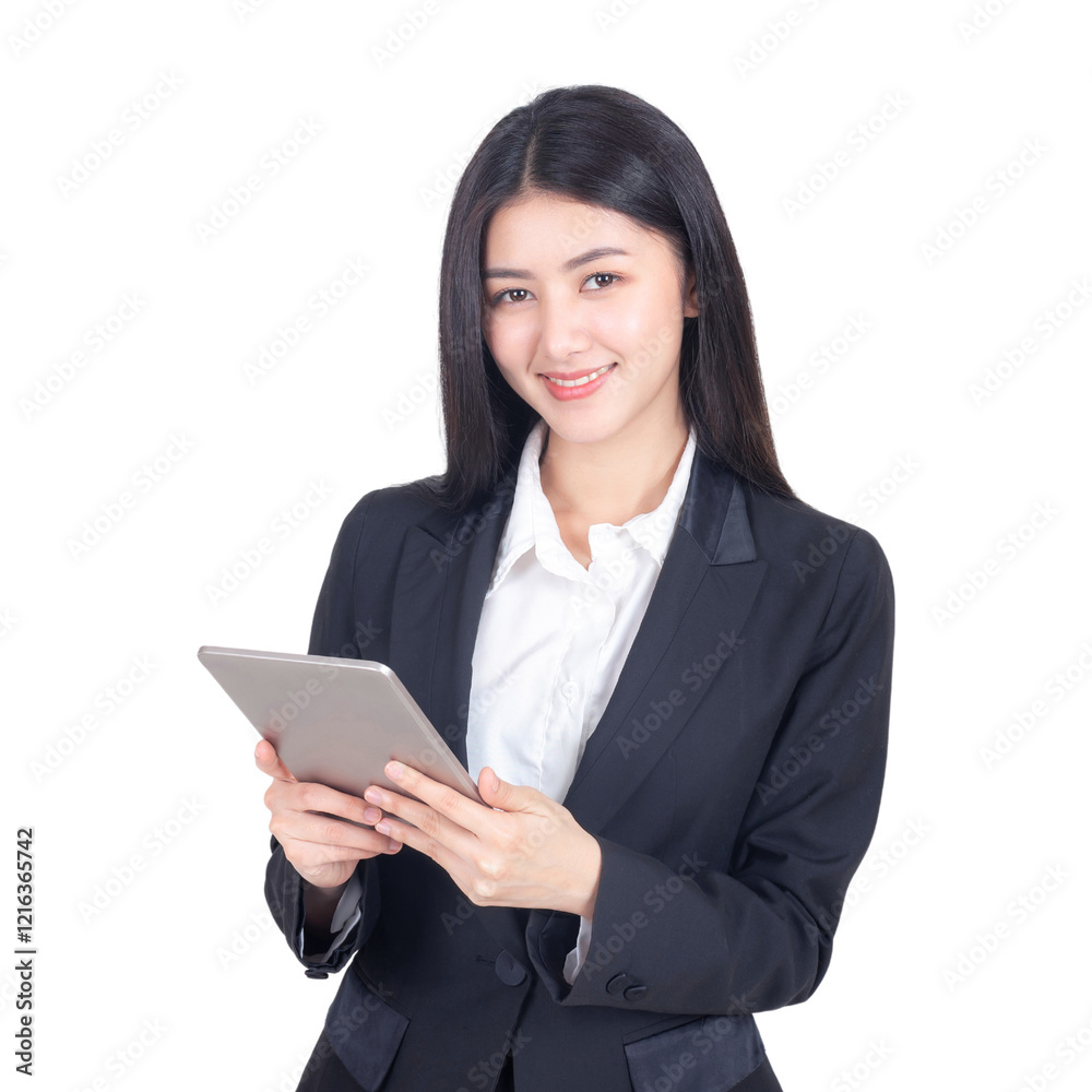 Beautiful asian business woman using smart phone computer , lifestyle business people concept , isolated on a transparent background Beautiful asian business woman using smart phone computer , lifestyle business people concept , isolated on a transparent background