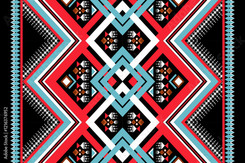 Geometric ethnic pattern seamless design for background ,Geometric seamless patterns, ethnic design, hipster backdrop, wallpaper Background, Design curtain, carpet ,fabric ,textile 