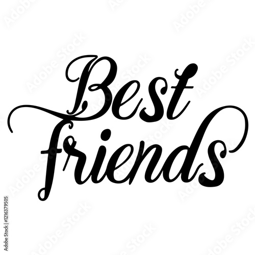 Best friends lettering vector