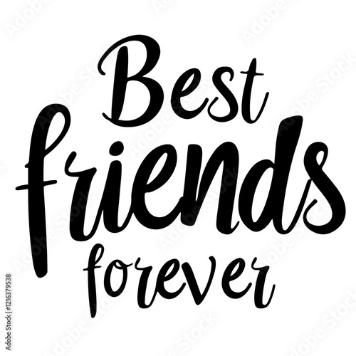 Best friends forever lettering