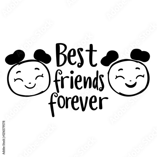 Best friends forever lettering