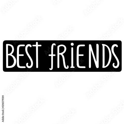 Best friends lettering vector