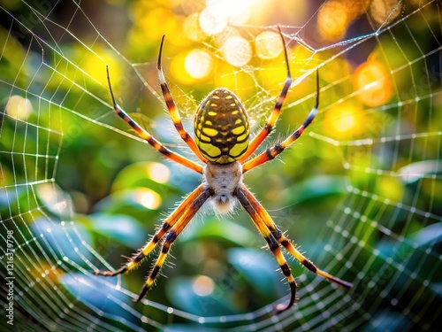 Yellow Garden Spider Web New Bern NC Vertical photo