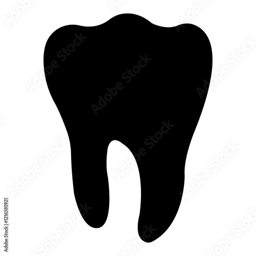 tooth icon, teeth silhouette