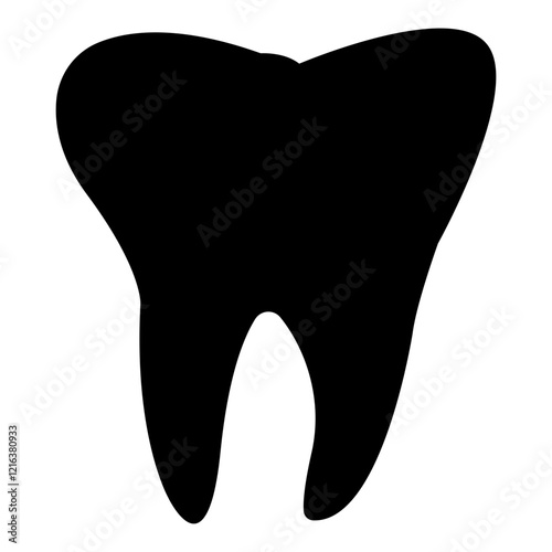 tooth icon, teeth silhouette