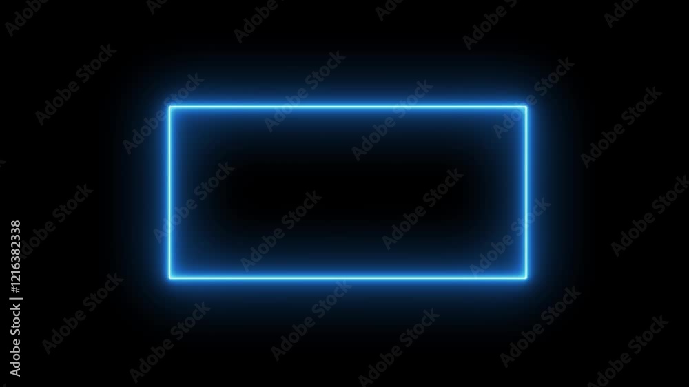 Neon Rectangle Frame. Neon Rectangle Frame.