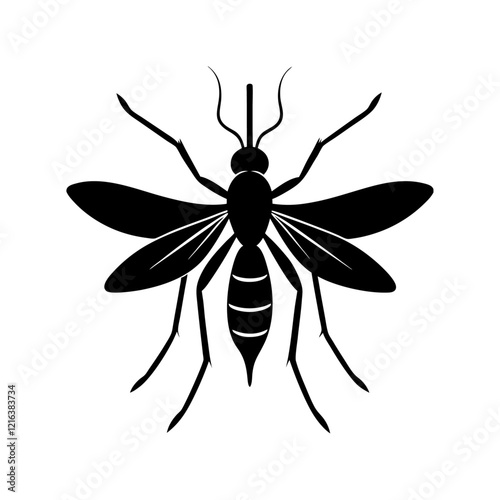 dengue silhouette with white background 