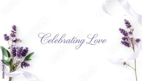 Floral Frame with Flowers for Text Decoration photo