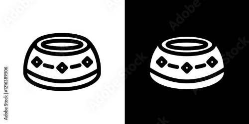 muslim cap line and glyph icon, outline and glyph vector sign, linear and glyph style pictogram isolated on white and black. islamic Symbol, logo, icon, illustration