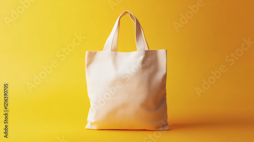 Canvas bag mockup, tote bag isolated on bright background