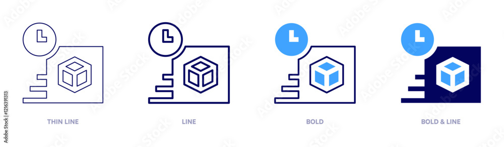 Fast deliveries icon in 4 different styles. Thin Line, Line, Bold, and Bold Line. Duotone style. Editable stroke Fast deliveries icon in 4 different styles. Thin Line, Line, Bold, and Bold Line. Duotone style. Editable stroke