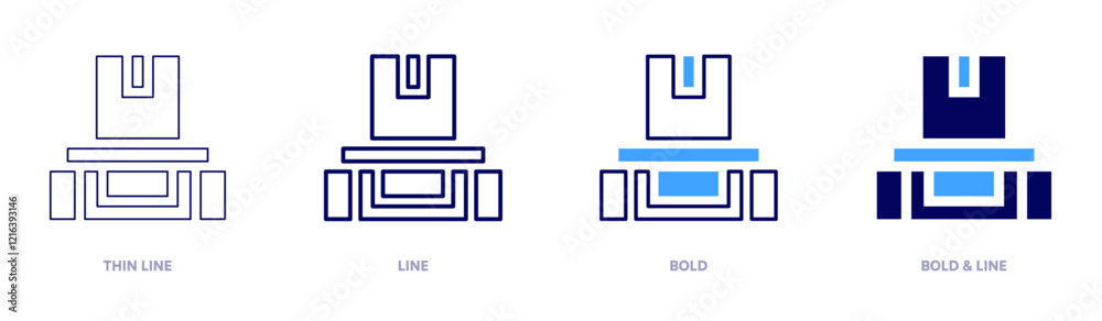 Parcel weight icon in 4 different styles. Thin Line, Line, Bold, and Bold Line. Duotone style. Editable stroke Parcel weight icon in 4 different styles. Thin Line, Line, Bold, and Bold Line. Duotone style. Editable stroke