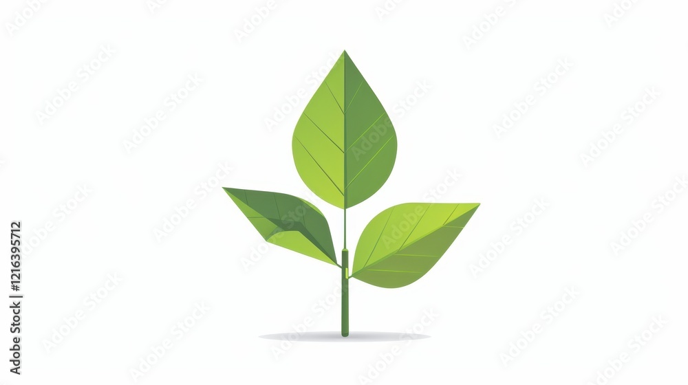 Fototapeta premium Elegant Green Leaves Design