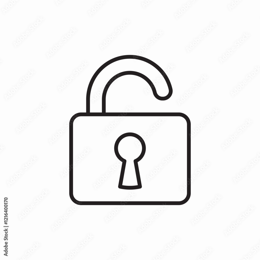 lock security protection icon vector sign lock security protection icon vector sign