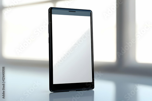 A mobile phone screen mockup of an Instagram post, featuring a blank frame perfect for displaying social media designs or custom branding content. photo