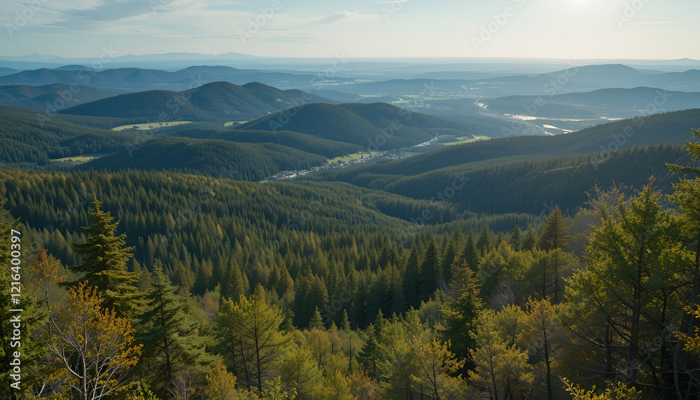 top view on the forest panoramic top view on the forest panoramic