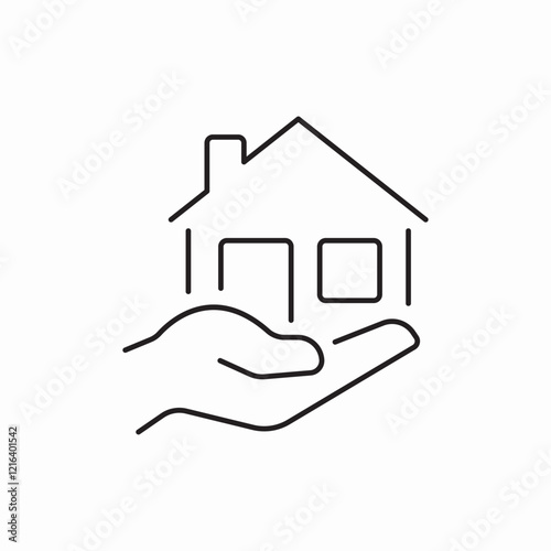house protection home icon vector sign