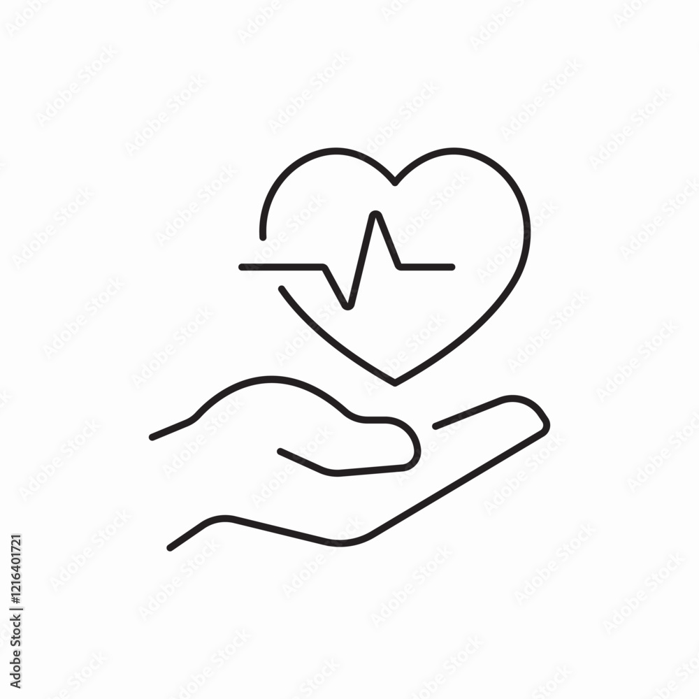 heart care health icon vector sign heart care health icon vector sign