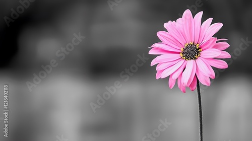 A pink flower is the main focus of the image photo