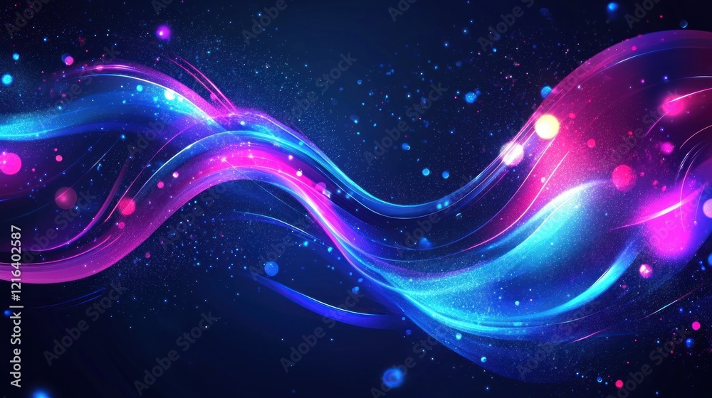 Obraz premium Abstract Colorful Waves: A Symphony of Light and Energy