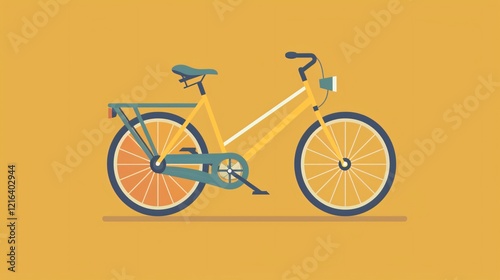 Flat Vector Tandem Bike Icon for Designs and Projects