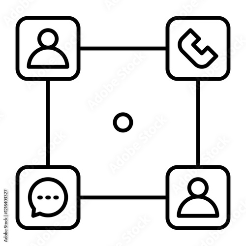 communications outline icon