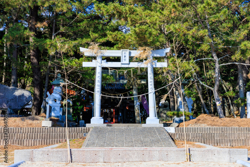 冬の八幡奈多宮　大分県杵築市　HachimanNada Shrine in winter. Ooita Pref, Kitsuki City. photo