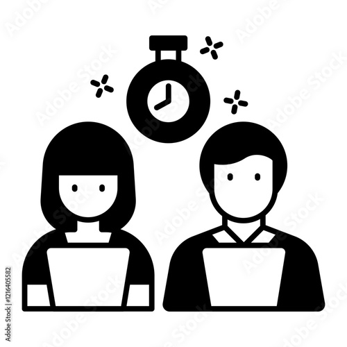 deadline black icon