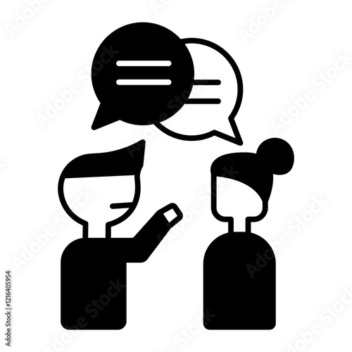 talking black icon