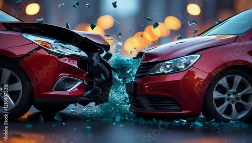 Car Crash Collision in Urban Environment