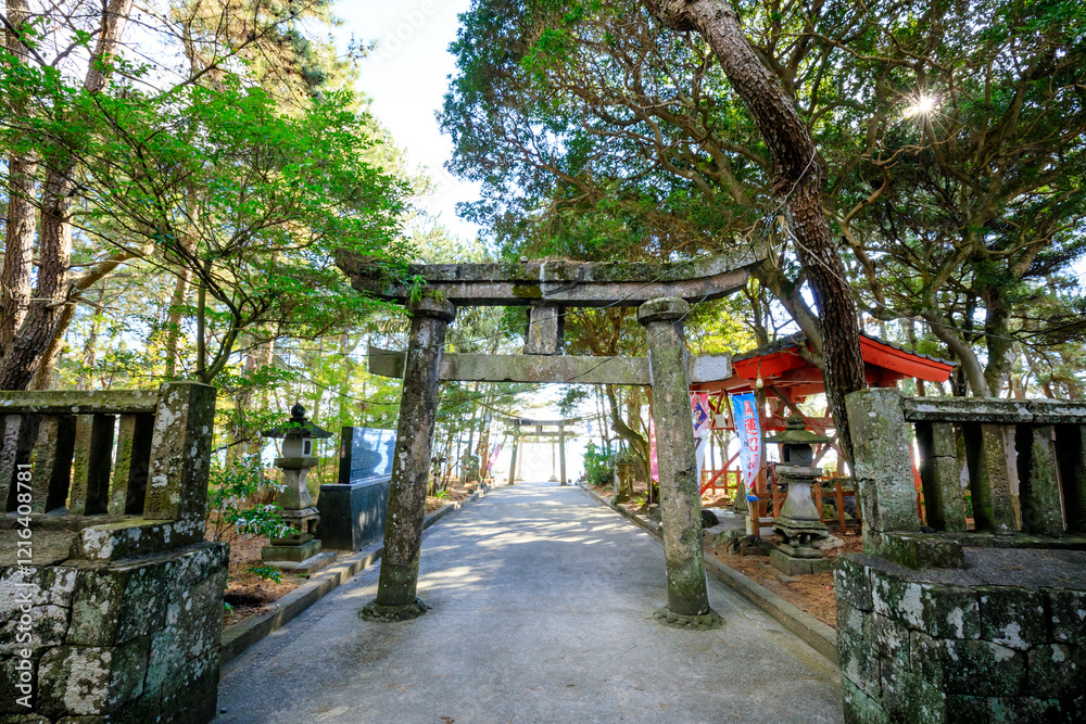 冬の八幡奈多宮 大分県杵築市 HachimanNada Shrine in winter. Ooita Pref, Kitsuki City. 冬の八幡奈多宮 大分県杵築市 HachimanNada Shrine in winter. Ooita Pref, Kitsuki City.