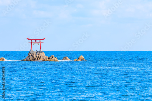 冬の八幡奈多宮　市杵島　大分県杵築市　HachimanNada Shrine in winter. ikishima. Ooita Pref, Kitsuki City. photo