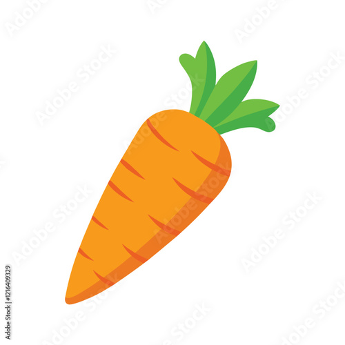 carrot with leaf vector illustration