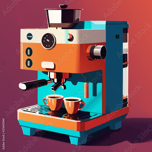 coffee maker machine vector illustration