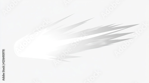 Bright white lightning bolt on a transparent backdrop.  photo