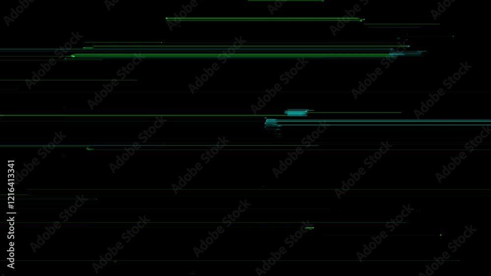  Glitched lines and colorful rectangular shapes Communication Signal error