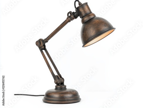 Rustic bronze adjustable desk lamp.