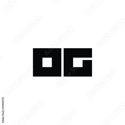 OG monogram logo design letter text name symbol monochrome logotype alphabet character simple logo