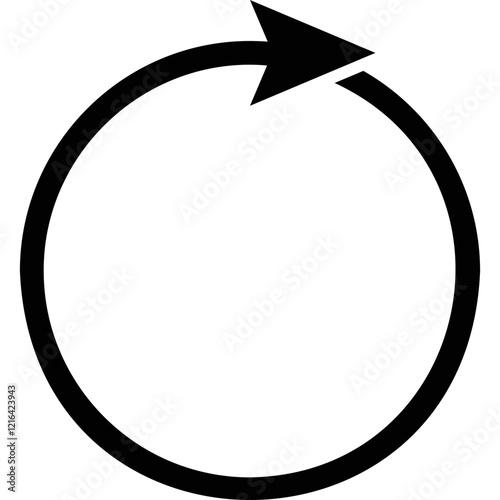 Simple vector icon circular arrow