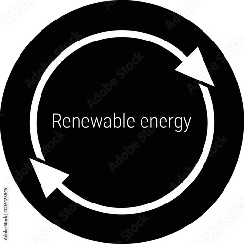 Simple vector icon renewable