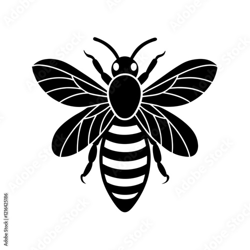 bee on white background