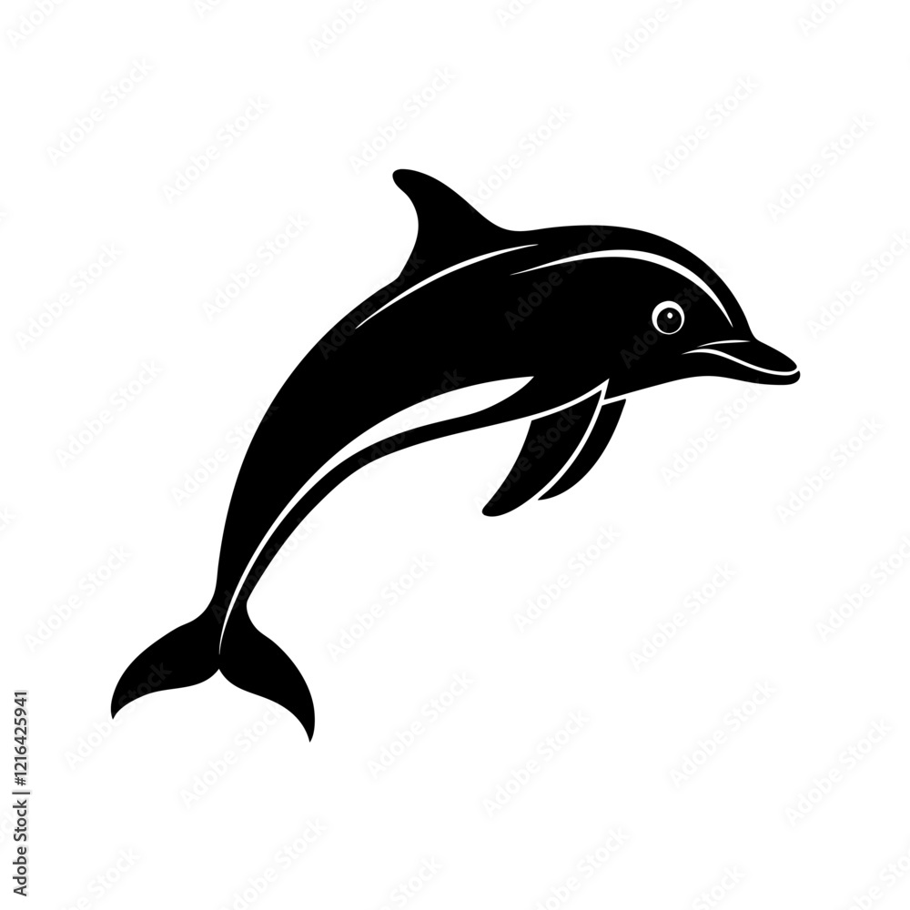 Fototapeta premium dolphin isolated on white background