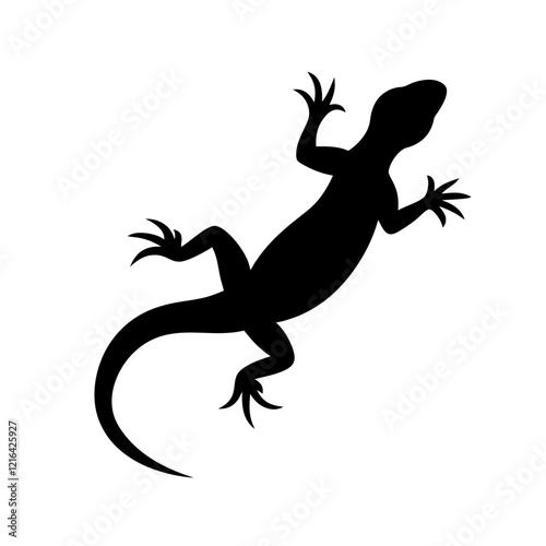 silhouette of a lizard